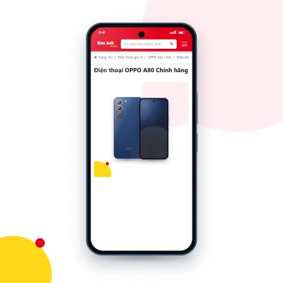 Điện thoại OPPO A80 đang mở trang sản phẩm trên epkinhdienthoai.vn (ảnh minh hoạ)