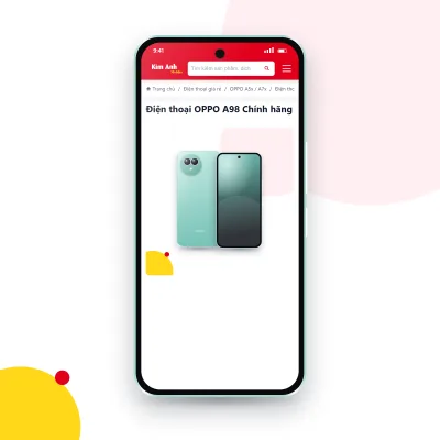 Điện thoại OPPO A98 đang mở trang sản phẩm trên epkinhdienthoai.vn (ảnh minh hoạ)