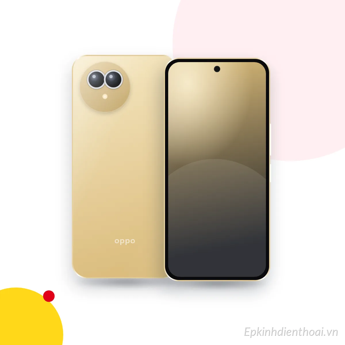 Mặt trước và mặt sau điện thoại OPPO Reno 12F (ảnh minh hoạ)