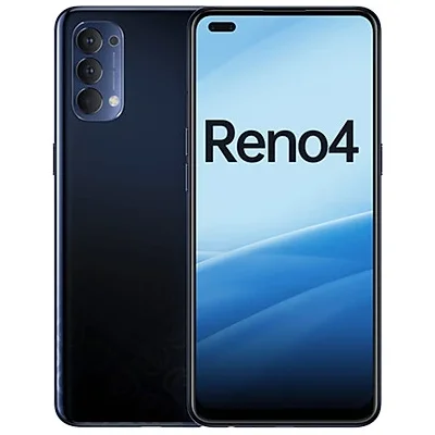 Điện thoại Oppo Reno4 màu xanh đen chính hãng giá tốt tại Kim Anh Mobile Đà Nẵng.