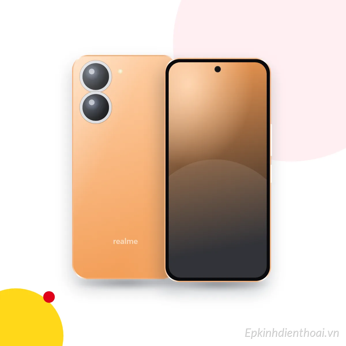 Mặt trước và mặt sau điện thoại realme 12 (ảnh minh hoạ)