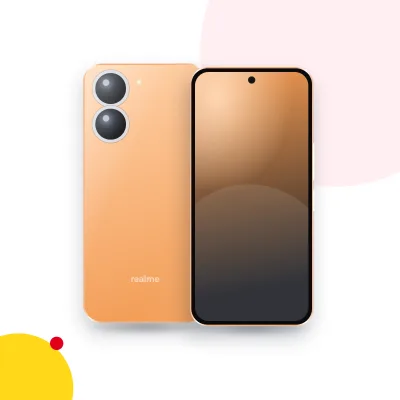 Mặt trước và mặt sau điện thoại realme 12 (ảnh minh hoạ)