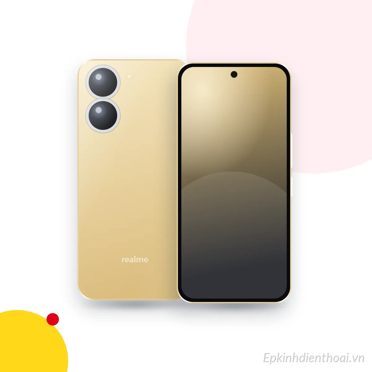 Mặt trước và mặt sau điện thoại realme 13 4G (ảnh minh hoạ)