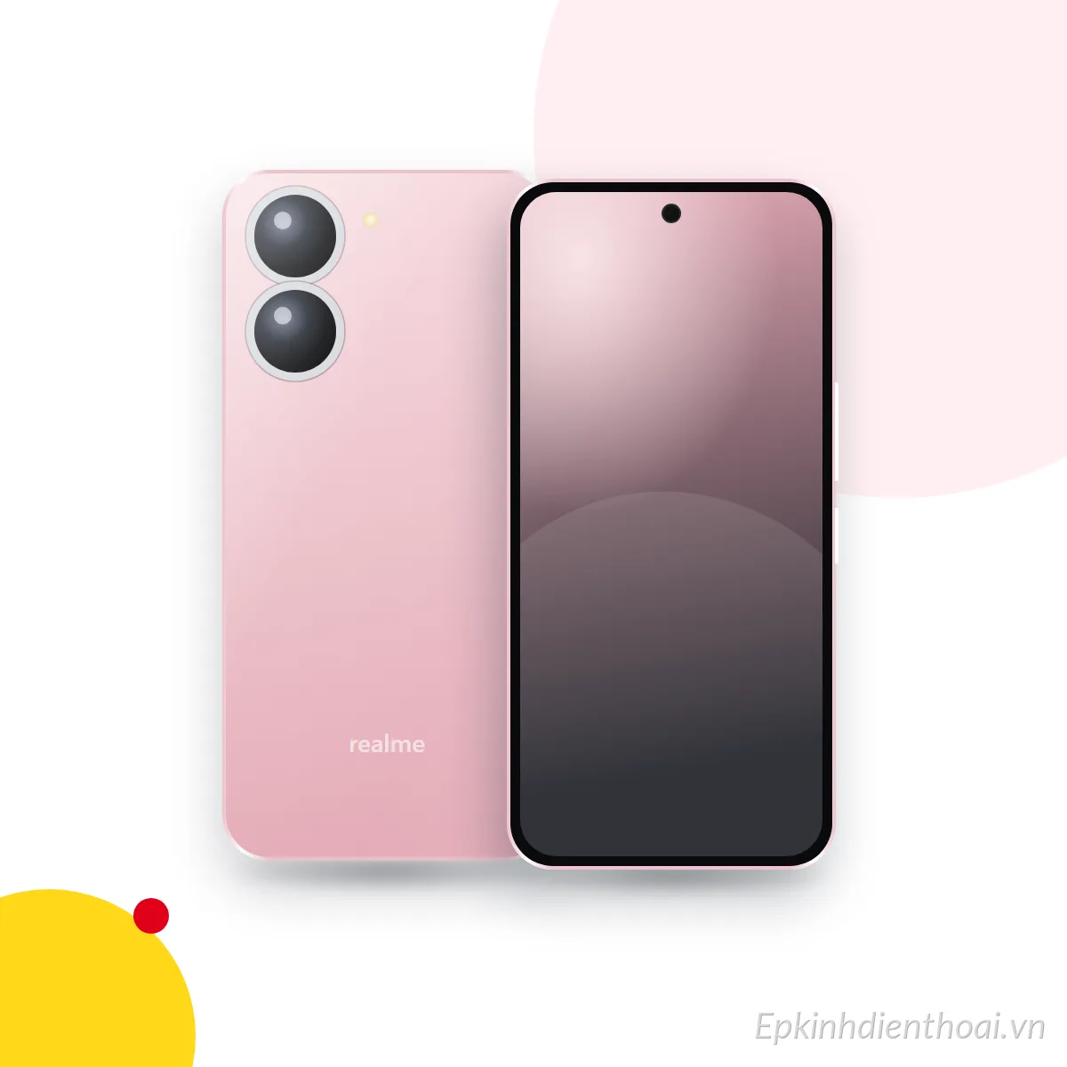 Mặt trước và mặt sau điện thoại realme 13x (ảnh minh hoạ)