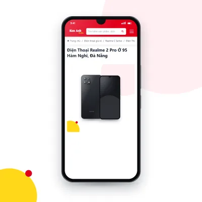 Điện thoại realme 2 Pro đang mở trang sản phẩm trên epkinhdienthoai.vn (ảnh minh hoạ)