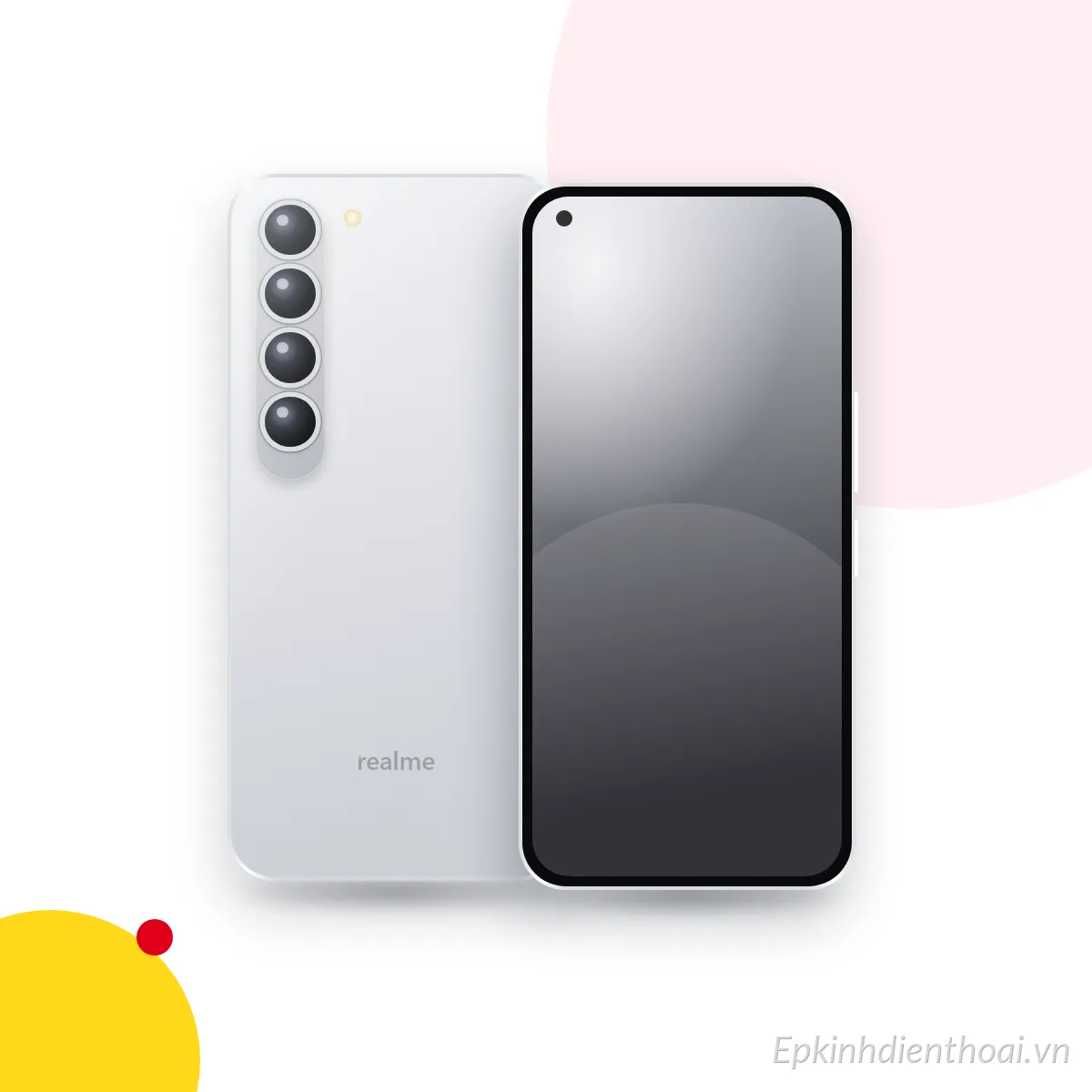 Mặt trước và mặt sau điện thoại realme 8 (ảnh minh hoạ)