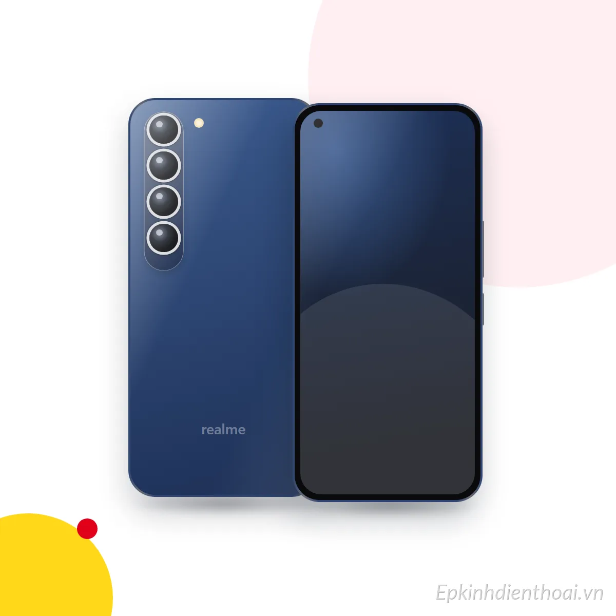 Mặt trước và mặt sau điện thoại realme A12e (ảnh minh hoạ)