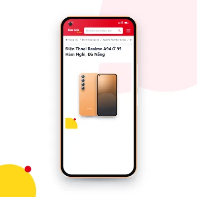 Điện thoại realme A94 đang mở trang sản phẩm trên epkinhdienthoai.vn (ảnh minh hoạ)