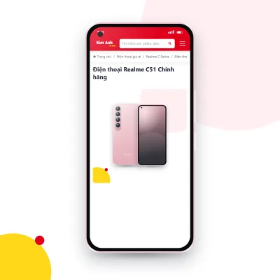 Điện thoại realme C51 đang mở trang sản phẩm trên epkinhdienthoai.vn (ảnh minh hoạ)