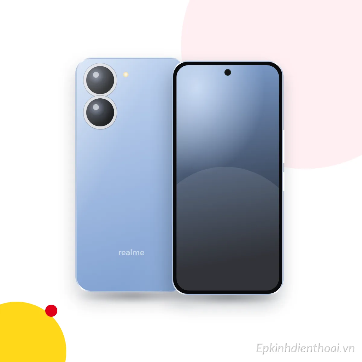 Mặt trước và mặt sau điện thoại realme C55 (ảnh minh hoạ)