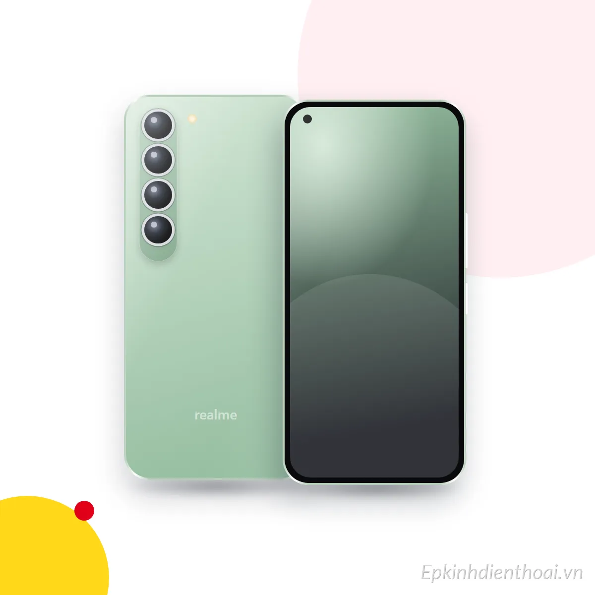 Mặt trước và mặt sau điện thoại realme Q3 Pro (ảnh minh hoạ)