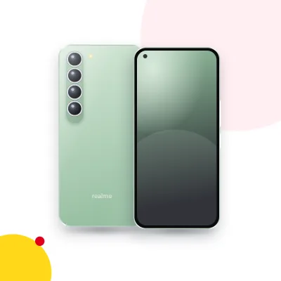 Mặt trước và mặt sau điện thoại realme X7 Pro (ảnh minh hoạ)