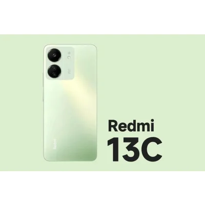 Điện thoại Redmi 13C màu xanh nhạt giá rẻ tại Kim Anh Mobile Đà Nẵng.