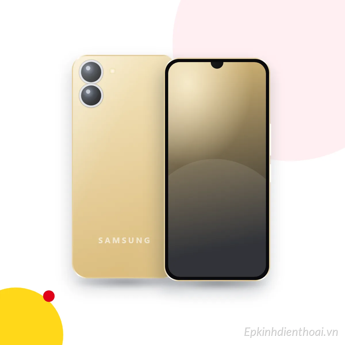 Mặt trước và mặt sau điện thoại Samsung Galaxy A05s (ảnh minh hoạ)
