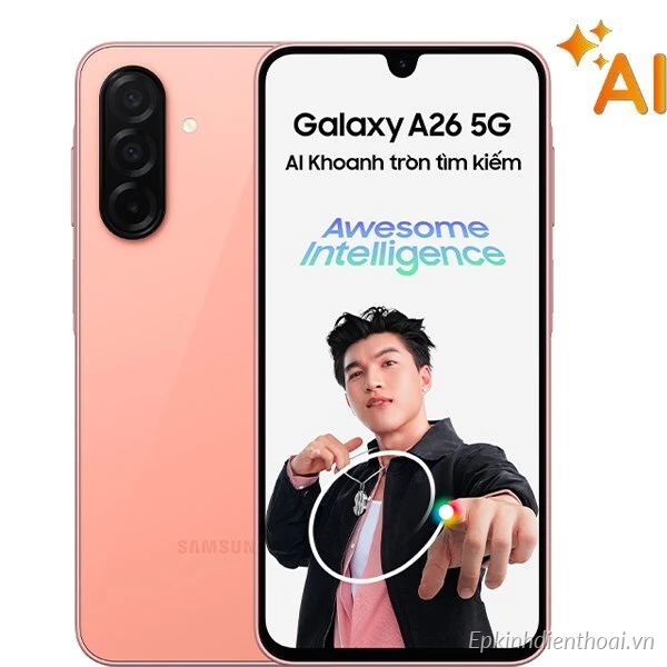 Điện thoại Samsung Galaxy A26 5G màu hồng chính hãng giá tốt tại Kim Anh Mobile Đà Nẵng