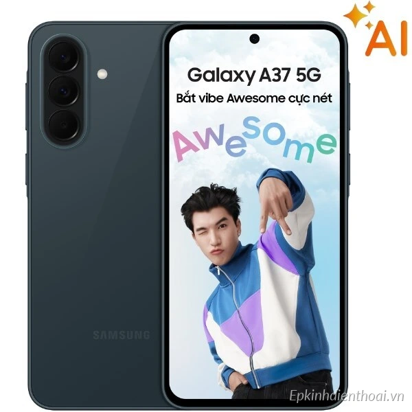 Điện thoại Samsung Galaxy A37 5G màu xanh đen chính hãng tại Kim Anh Mobile Đà Nẵng