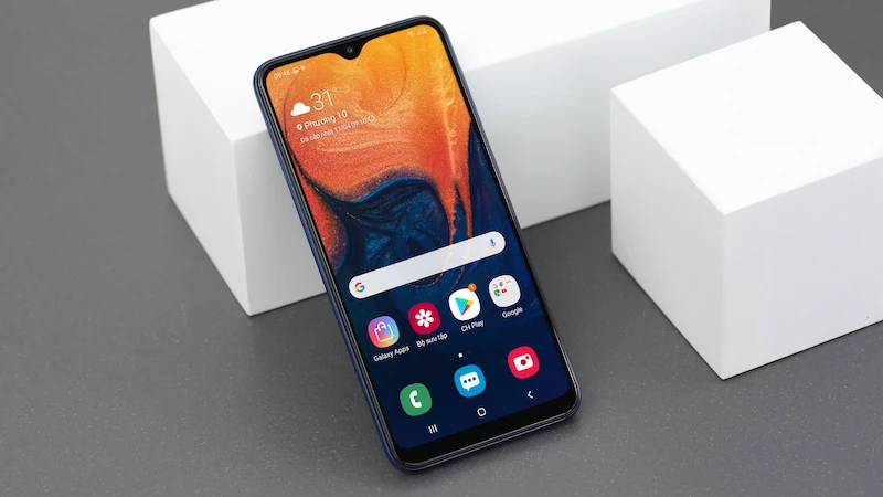 Điện thoại Samsung Galaxy A50 màu xanh chính hãng giá rẻ tại Kim Anh Mobile Đà Nẵng.