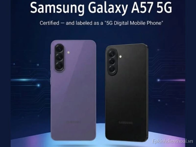 Samsung Galaxy A57 5G màu tím đen chính hãng tại Kim Anh Mobile Đà Nẵng