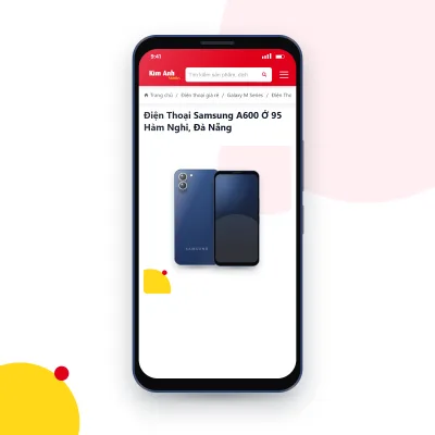 Điện thoại Samsung Galaxy A600 đang mở trang sản phẩm trên epkinhdienthoai.vn (ảnh minh hoạ)