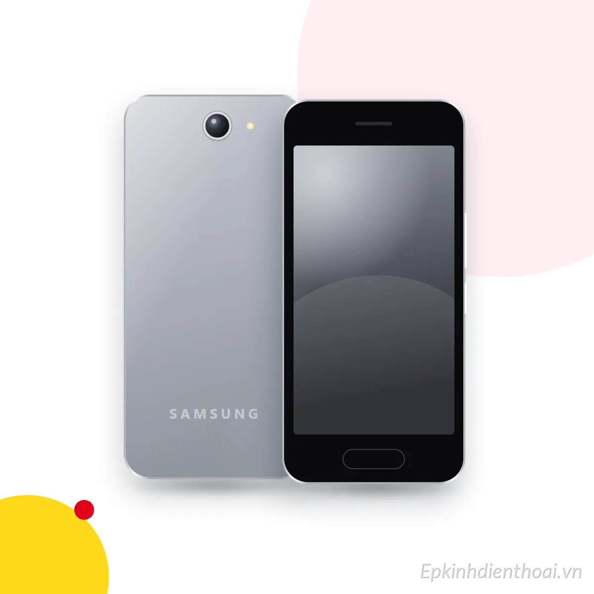 Mặt trước và mặt sau điện thoại Samsung Galaxy J7 2015 (ảnh minh hoạ)
