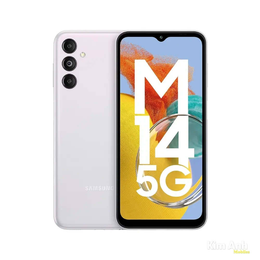 Điện thoại Samsung Galaxy M14 5G màu trắng chính hãng giá tốt tại Kim Anh Mobile Đà Nẵng