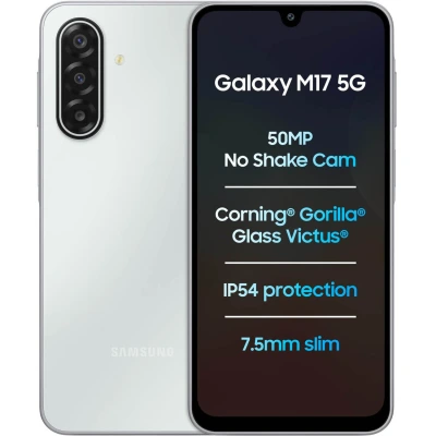 Điện thoại Samsung Galaxy M17 5G màu trắng chính hãng giá tốt tại Kim Anh Mobile Đà Nẵng
