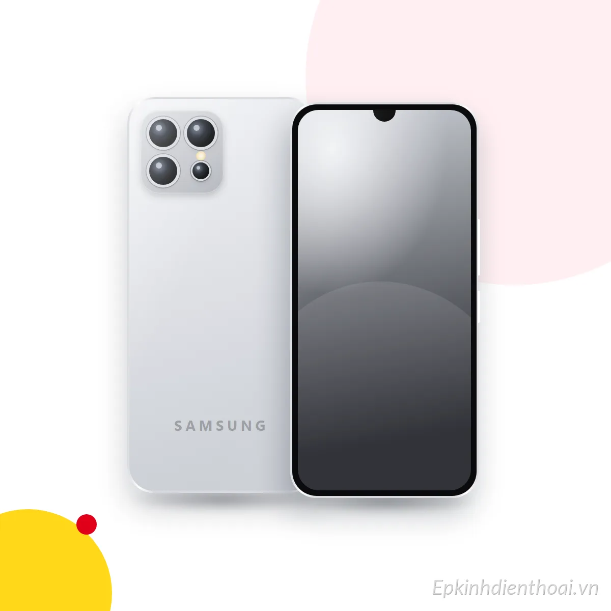 Mặt trước và mặt sau điện thoại Samsung Galaxy M236 (ảnh minh hoạ)