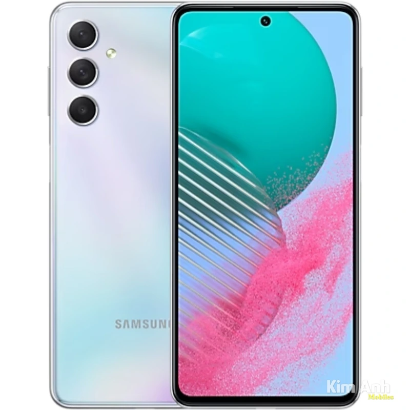 Điện thoại Samsung Galaxy M54 5G màu xanh nhạt chính hãng giá tốt tại Kim Anh Mobile Đà Nẵng.