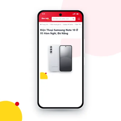 Điện thoại Samsung Galaxy Note 10 đang mở trang sản phẩm trên epkinhdienthoai.vn (ảnh minh hoạ)