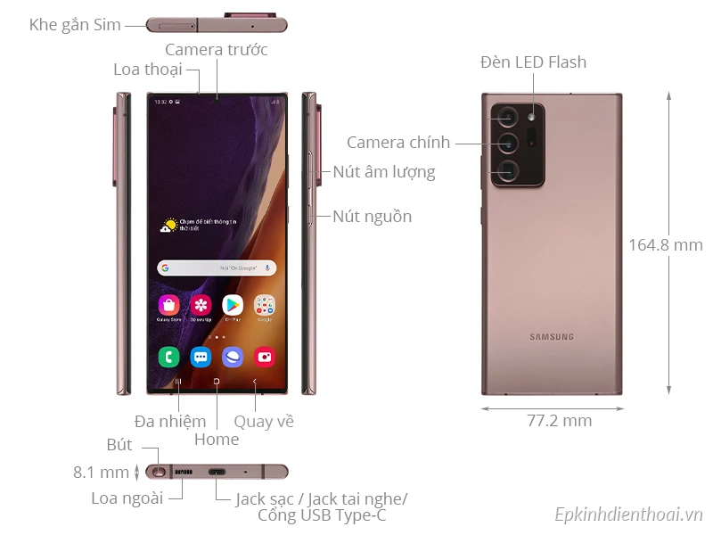 Điện thoại Samsung Galaxy Note20 Ultra Chính hãng