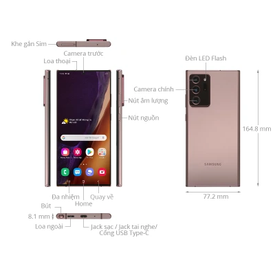 Điện thoại Samsung Galaxy Note20 Chính hãng