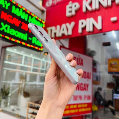 Điện thoại Samsung Galaxy S23 FE màu xanh nhạt chính hãng tại Kim Anh Mobile Đà Nẵng.