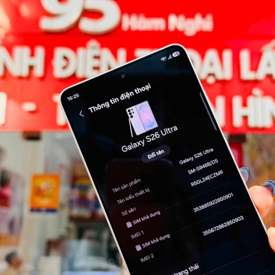 Điện thoại Samsung Galaxy S26 Ultra màu trắng chính hãng tại Kim Anh Mobile Đà Nẵng