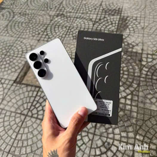 Điện thoại Samsung Galaxy S26 Ultra màu trắng chính hãng giá tốt tại Kim Anh Mobile Đà Nẵng