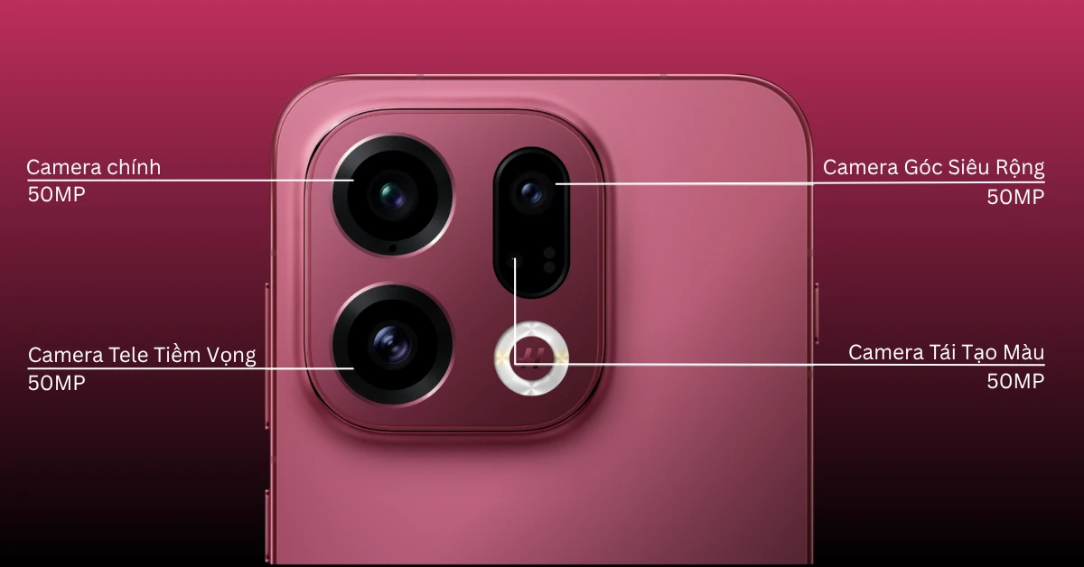 Điện thoại thông minh cụm camera 50MP tele tiềm vọng màu hồng giá rẻ tại Kim Anh Mobile Đà Nẵng.