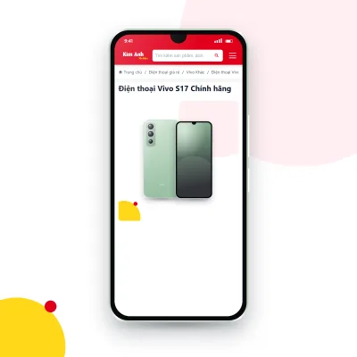Điện thoại vivo S17 đang mở trang sản phẩm trên epkinhdienthoai.vn (ảnh minh hoạ)