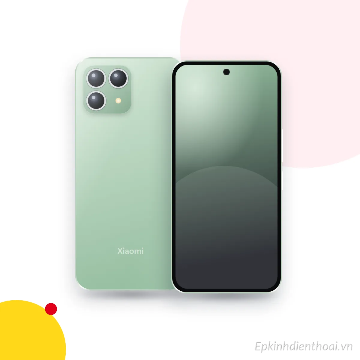 Mặt trước và mặt sau điện thoại Xiaomi 13 (ảnh minh hoạ)