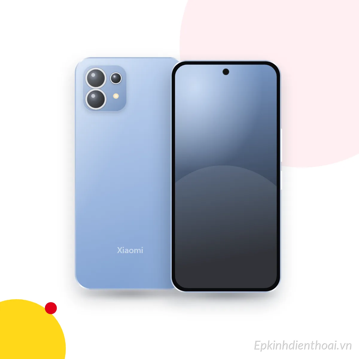 Mặt trước và mặt sau điện thoại Xiaomi 6 (ảnh minh hoạ)