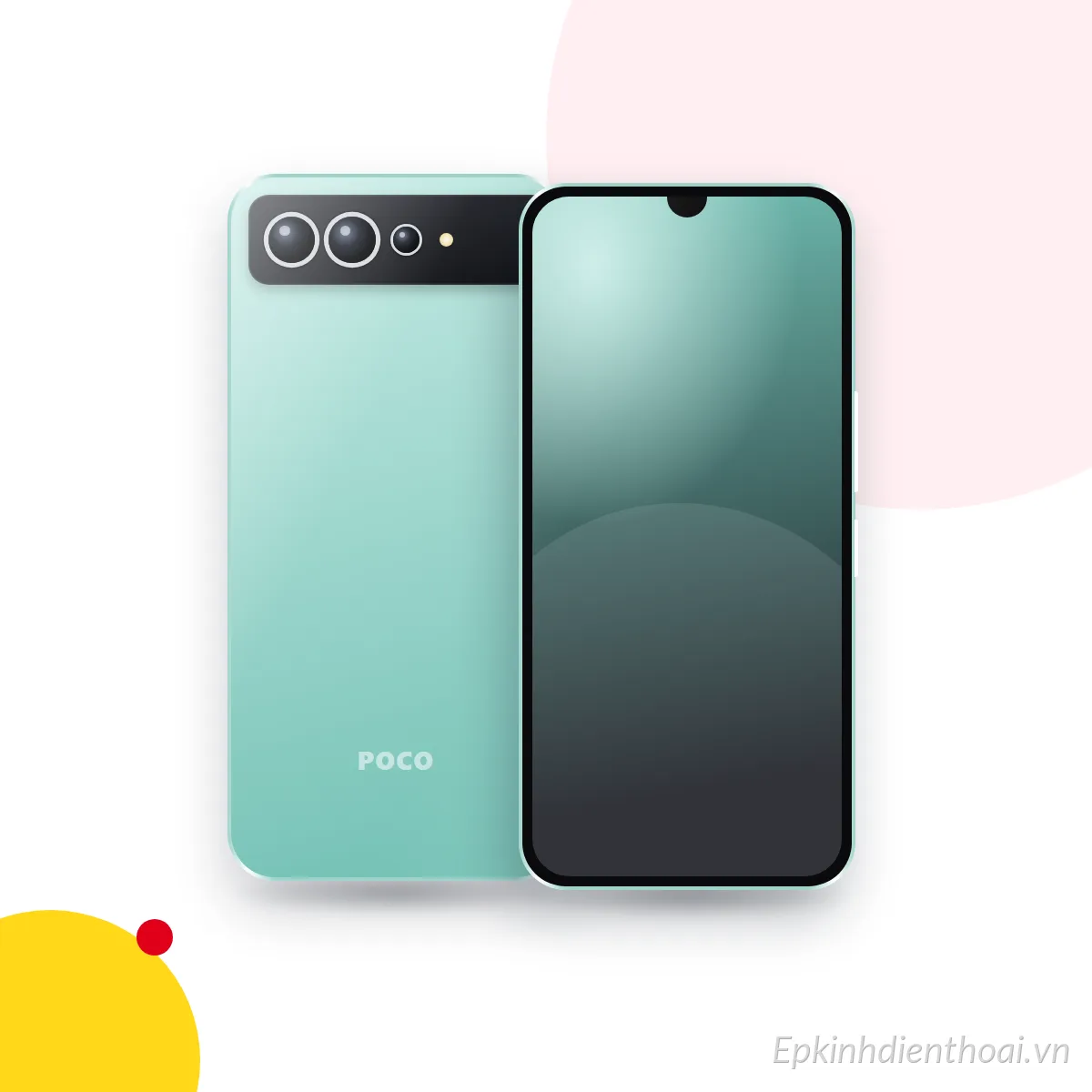 Mặt trước và mặt sau điện thoại POCO C40 (ảnh minh hoạ)
