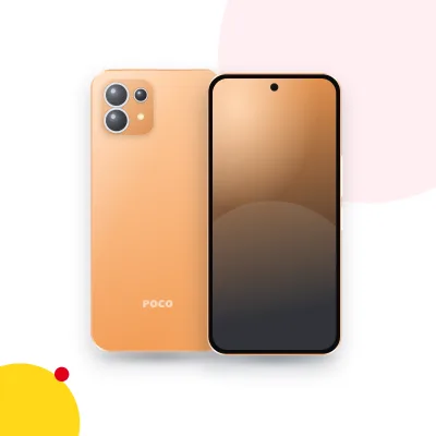 Mặt trước và mặt sau điện thoại POCO M6 (ảnh minh hoạ)
