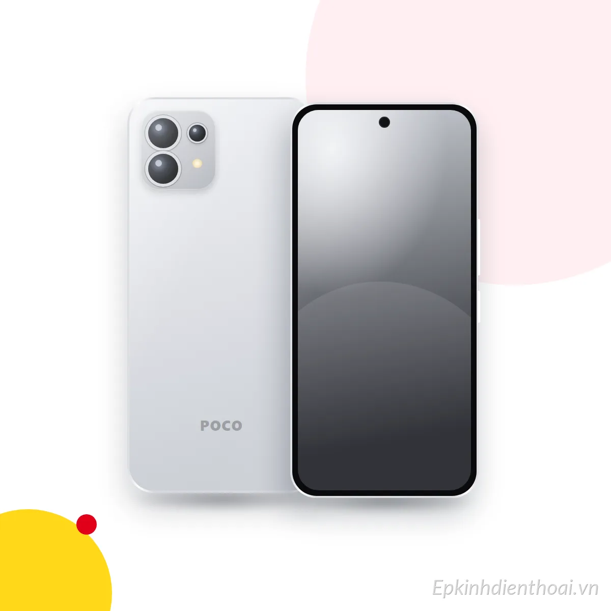 Mặt trước và mặt sau điện thoại POCO X8 Pro (ảnh minh hoạ)