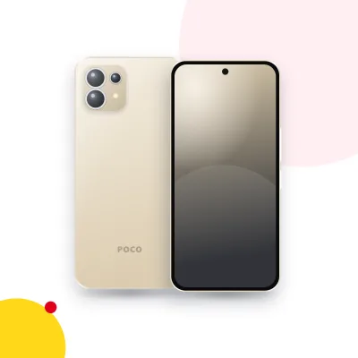 Mặt trước và mặt sau điện thoại POCO X8 Pro Max (ảnh minh hoạ)