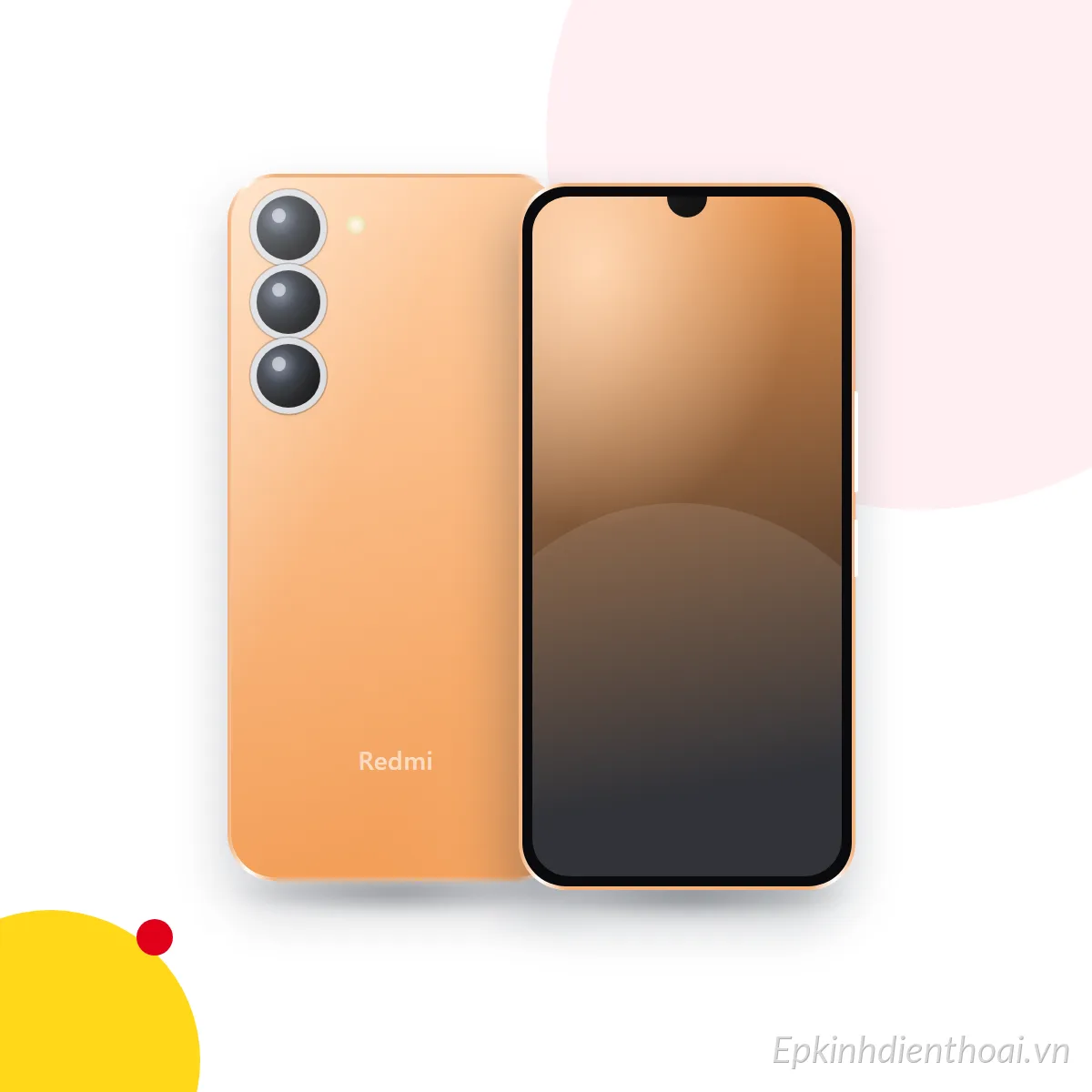 Mặt trước và mặt sau điện thoại Xiaomi Redmi 12 (ảnh minh hoạ)