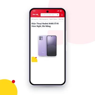 Điện thoại Redmi K40S đang mở trang sản phẩm trên epkinhdienthoai.vn (ảnh minh hoạ)