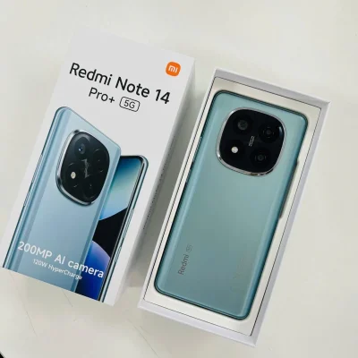 Điện thoại Xiaomi Redmi Note 14 Pro+ 5G màu xanh nhạt chính hãng giá rẻ tại Kim Anh Mobile Đà Nẵng.