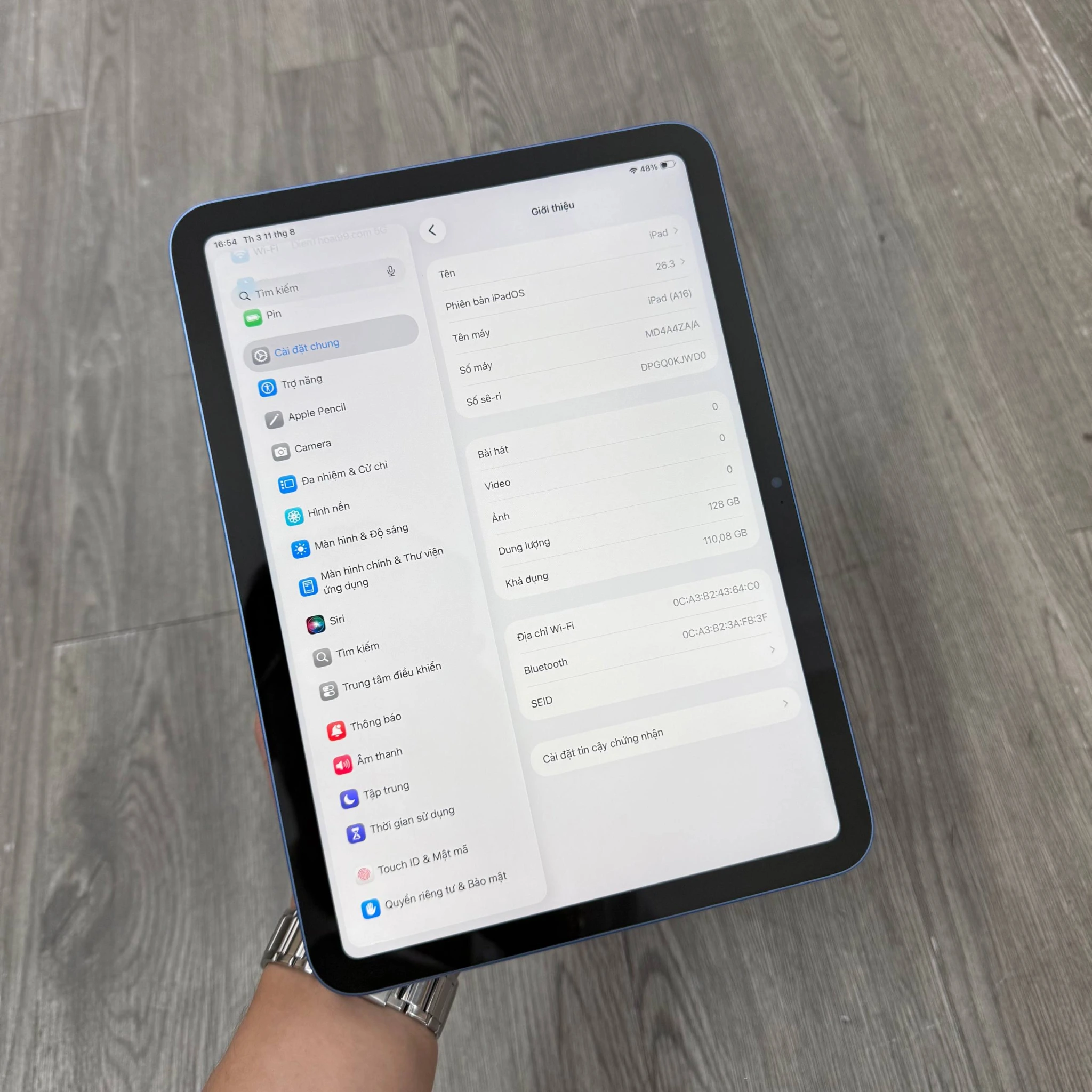 Máy tính bảng Apple iPad Gen 11 A16 128GB chính hãng tại Kim Anh Mobile Đà Nẵng.