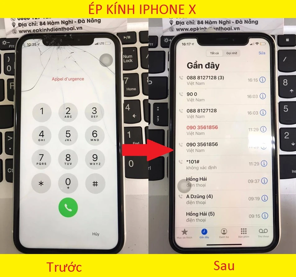 Ép kính iPhone X lấy ngay tại Kim Anh Mobile Đà Nẵng, uy tín chất lượng.