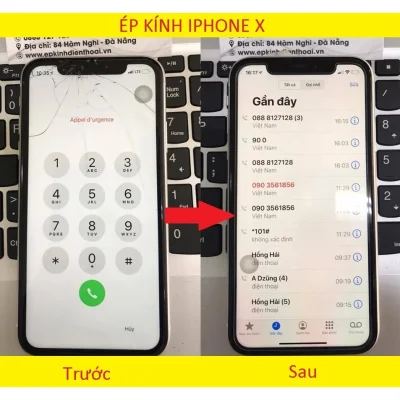 Ép kính iPhone X lấy ngay tại Kim Anh Mobile Đà Nẵng, màn hình đẹp như mới.
