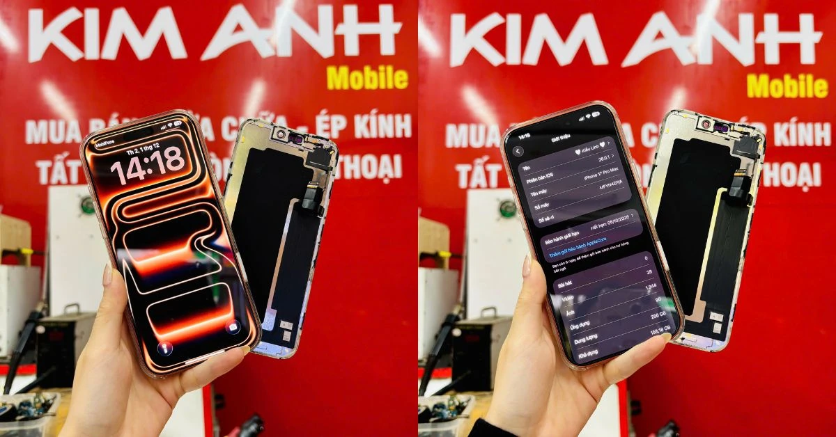 Dịch vụ sửa chữa iPhone 17 Pro Max chuyên nghiệp, uy tín tại Kim Anh Mobile Đà Nẵng.