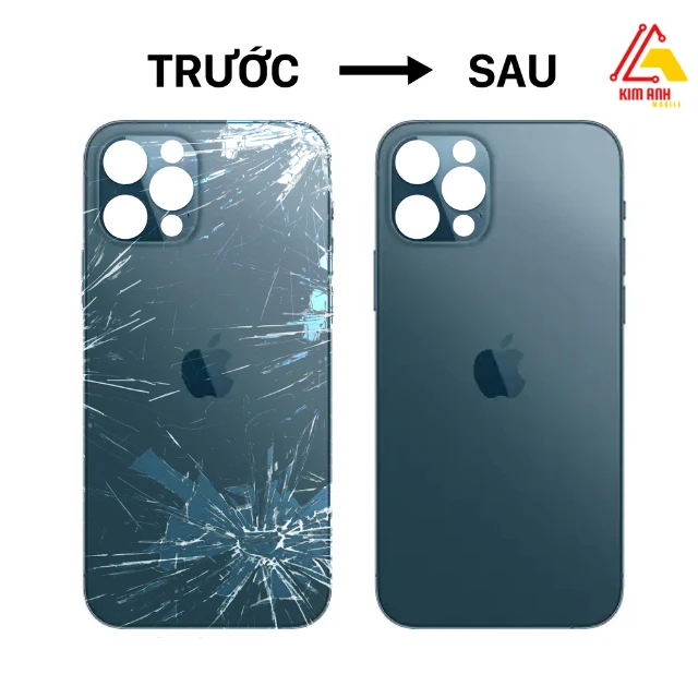 Thay kính lưng iPhone 12 Pro Max bị vỡ lấy ngay tại Kim Anh Mobile Đà Nẵng uy tín.